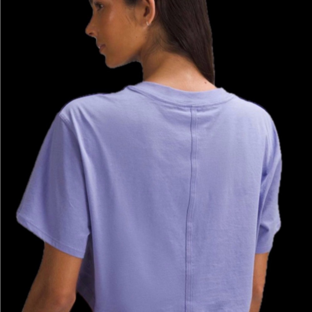 Lululemon- NWT All Yours Cropped T-Shirt - Dark Lavander